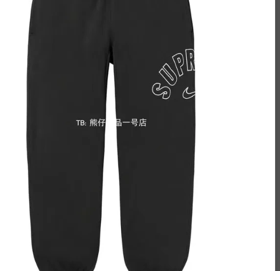 M black embroidered Arc gray L logo plush with XL sports co S pants Sweatpants 0806